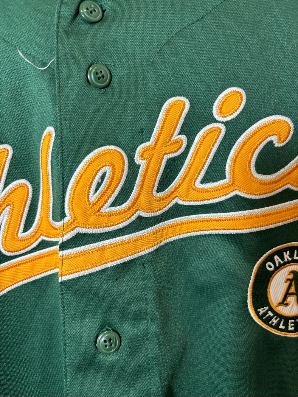 Oakland Athletics Green & Yellow Baseball Jersey #276 - Picture 2 of 7